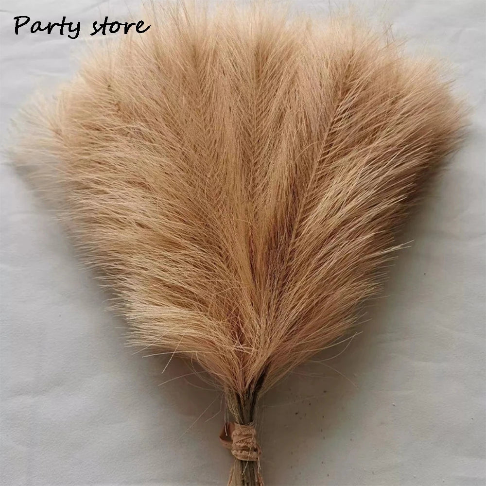 Faux Pampas Grass Stems – Boho Floral Home Décor (Set of 100)
