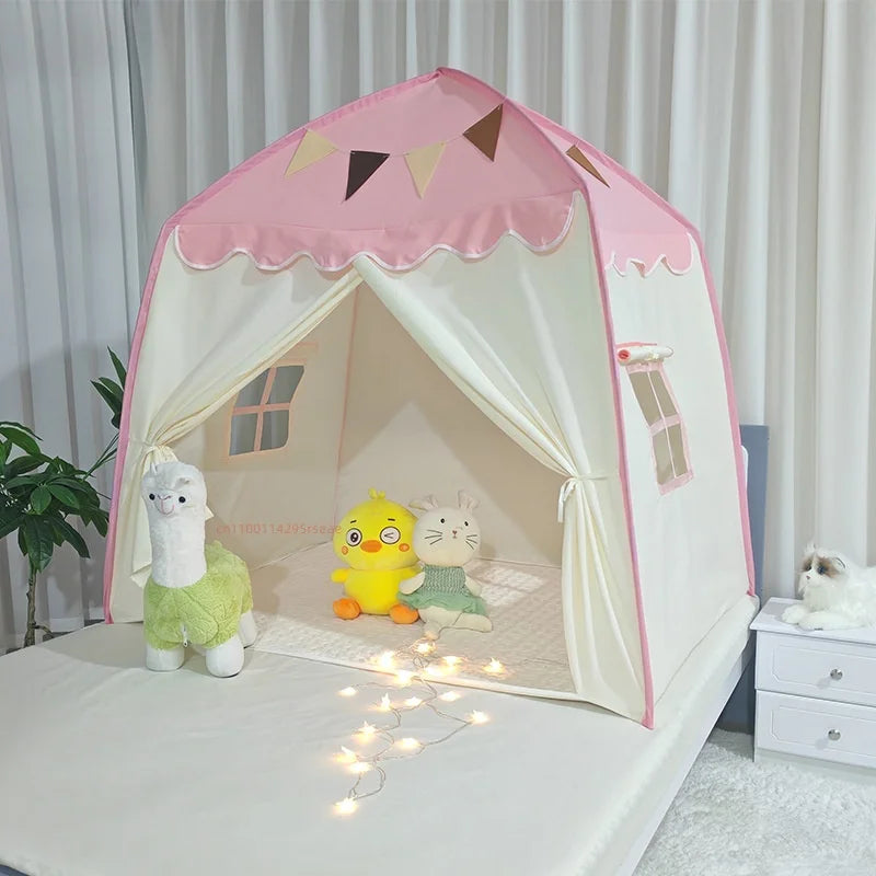 🏕️👑🌿 Boho Kids Play Tent – Princess Castle Indoor & Outdoor Hideaway