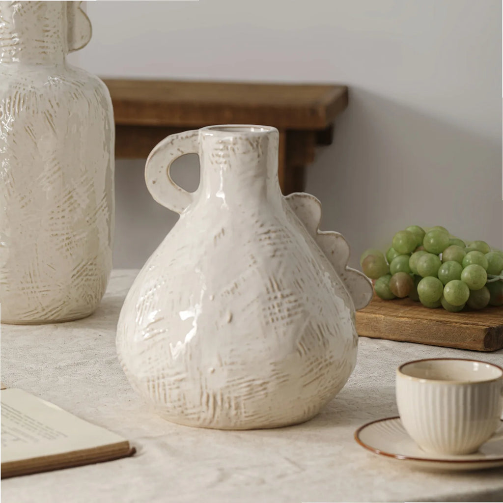 Decorative Wabi-Sabi Ceramic Vase – Handmade Rustic Pottery