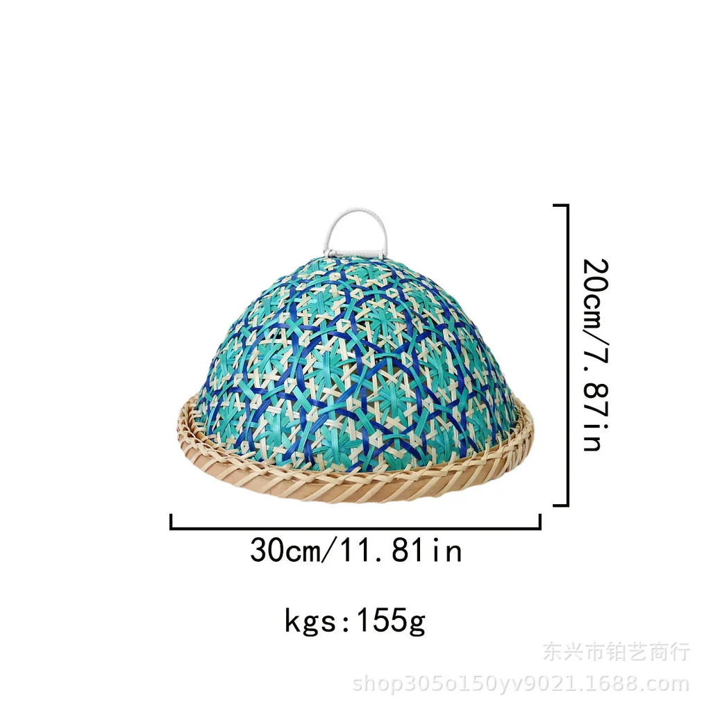 🌿🧺 Boho Rattan Fruit Basket with Lid – Handwoven Wicker Table Centerpiece