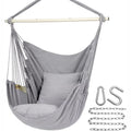 🌿🤍 Boho Cotton Hammock Chair – Hanging Swing Seat for Indoor & Outdoor Living