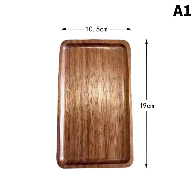 🌿 Artisan Wooden Serving Tray – Japanese-Inspired Snack & Dessert Board