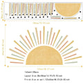 ☀️🌿🤍 Boho Half Sun Wall Decal – Peel & Stick Nursery & Bedroom Wall Art