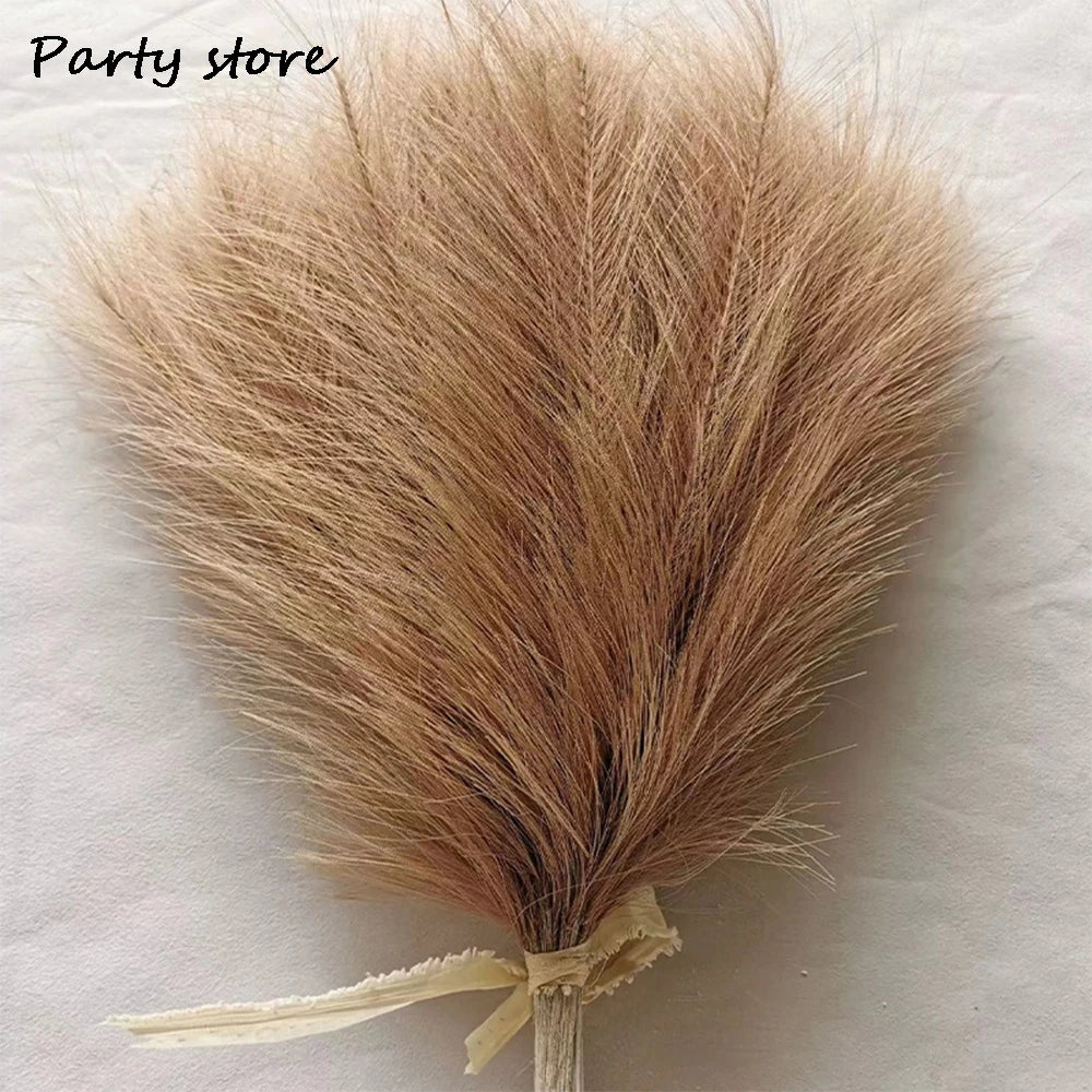 Faux Pampas Grass Stems – Boho Floral Home Décor (Set of 100)
