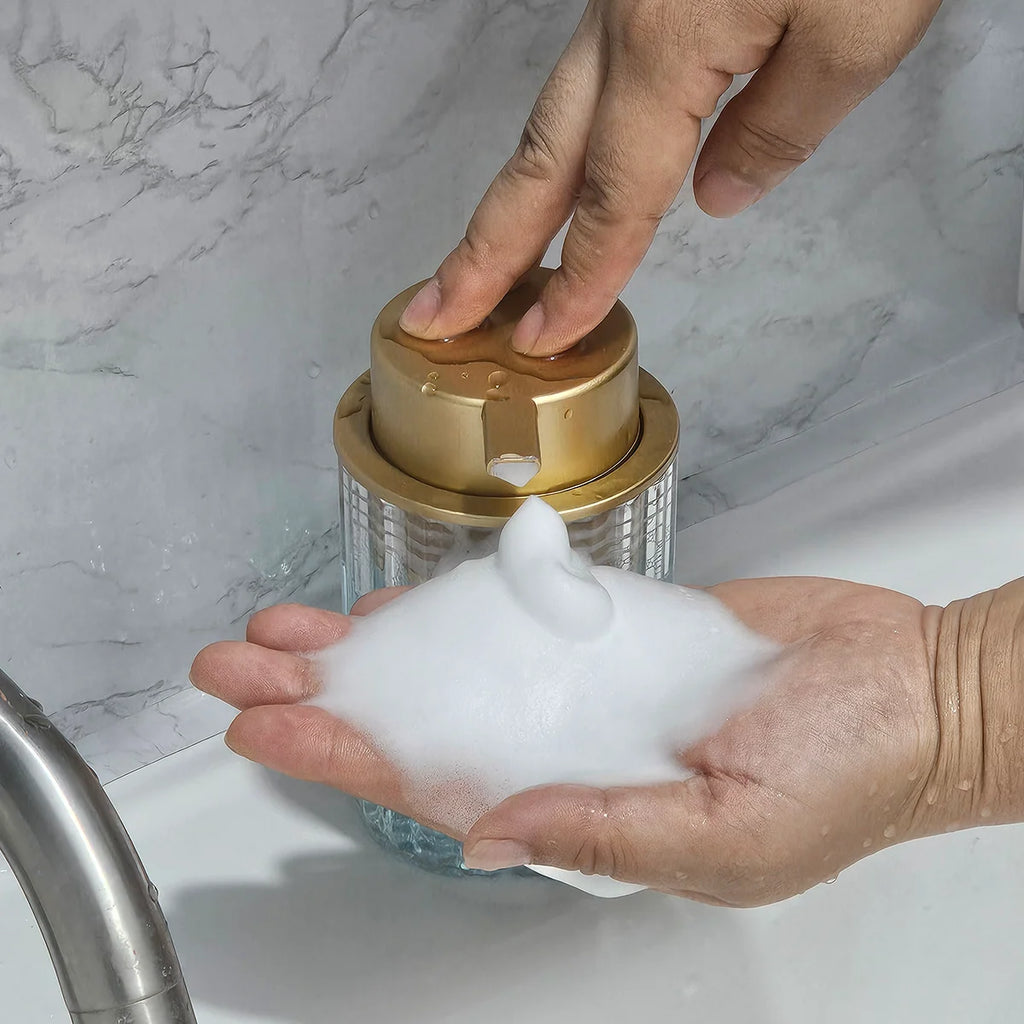 🧼🌿 Foaming Soap Dispenser Bottle – Modern Bathroom & Kitchen Countertop Décor