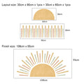 ☀️🌿🤍 Boho 3D Sun Wall Decal – Peel & Stick Nursery & Bedroom Wall Art