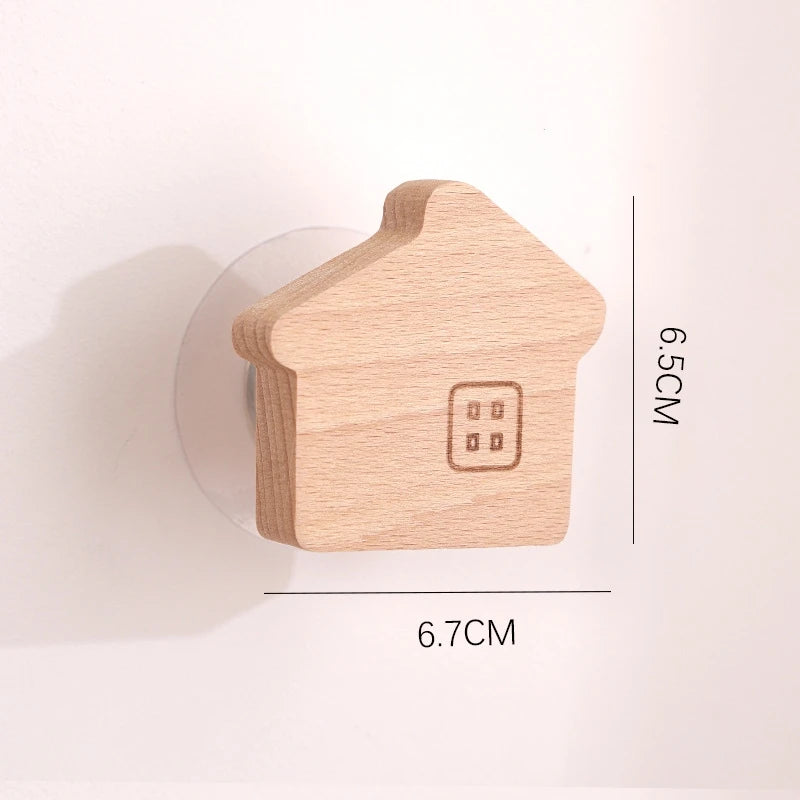 🌿 Woodland Animal Wall Hook – Decorative Wooden Coat & Key Holder