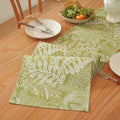 🌿🤍 Boho Embroidered Table Runner – Handmade Jacquard Table Linen