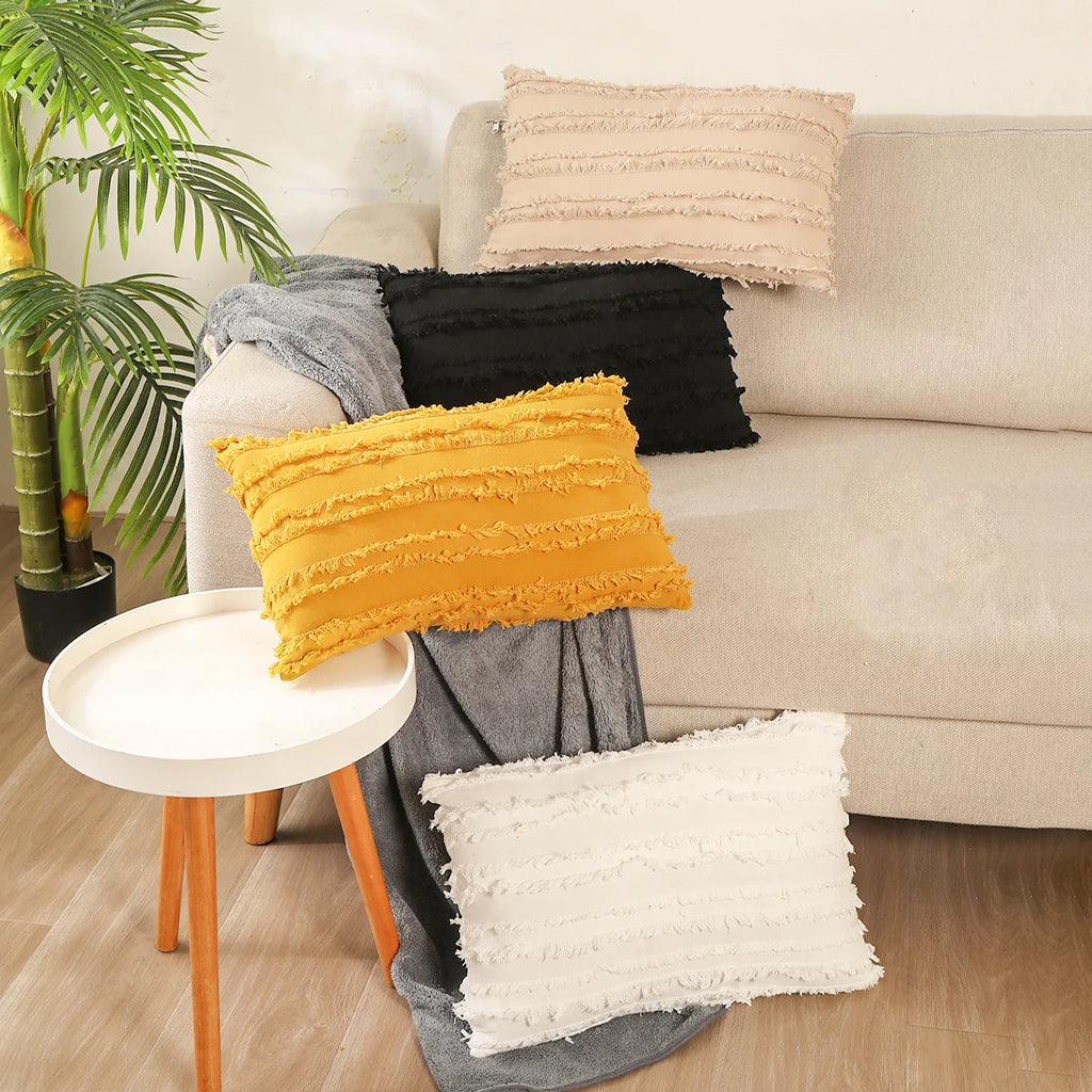 🌿🤍 Nordic Boho Pillow Cover – Decorative Throw Cushion for Sofa & Living Room
