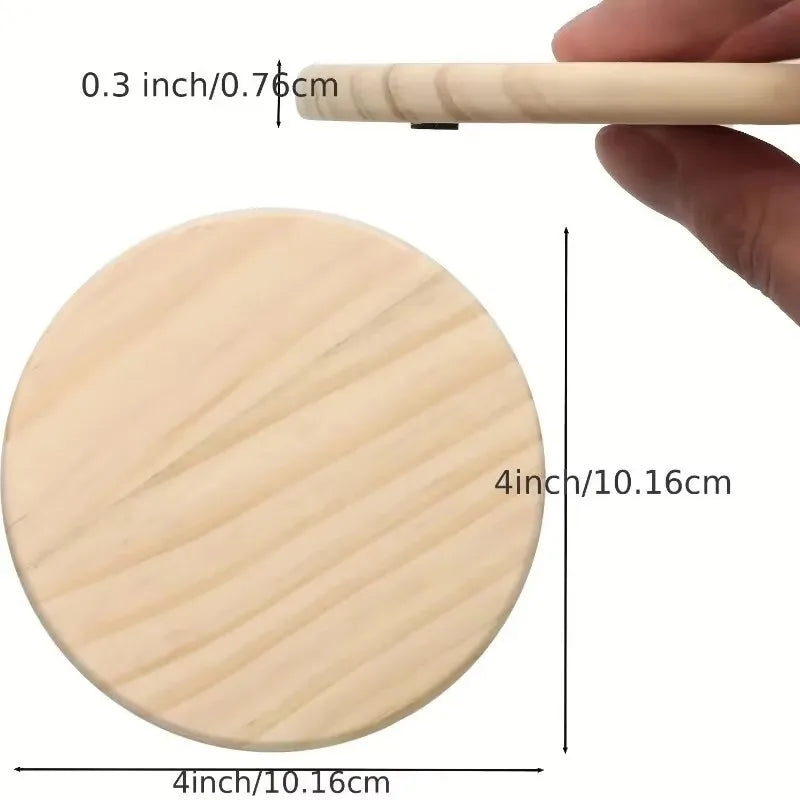 🌿 Natural Wood Coaster Blanks – DIY Craft & Home Décor Set (5 Pieces)