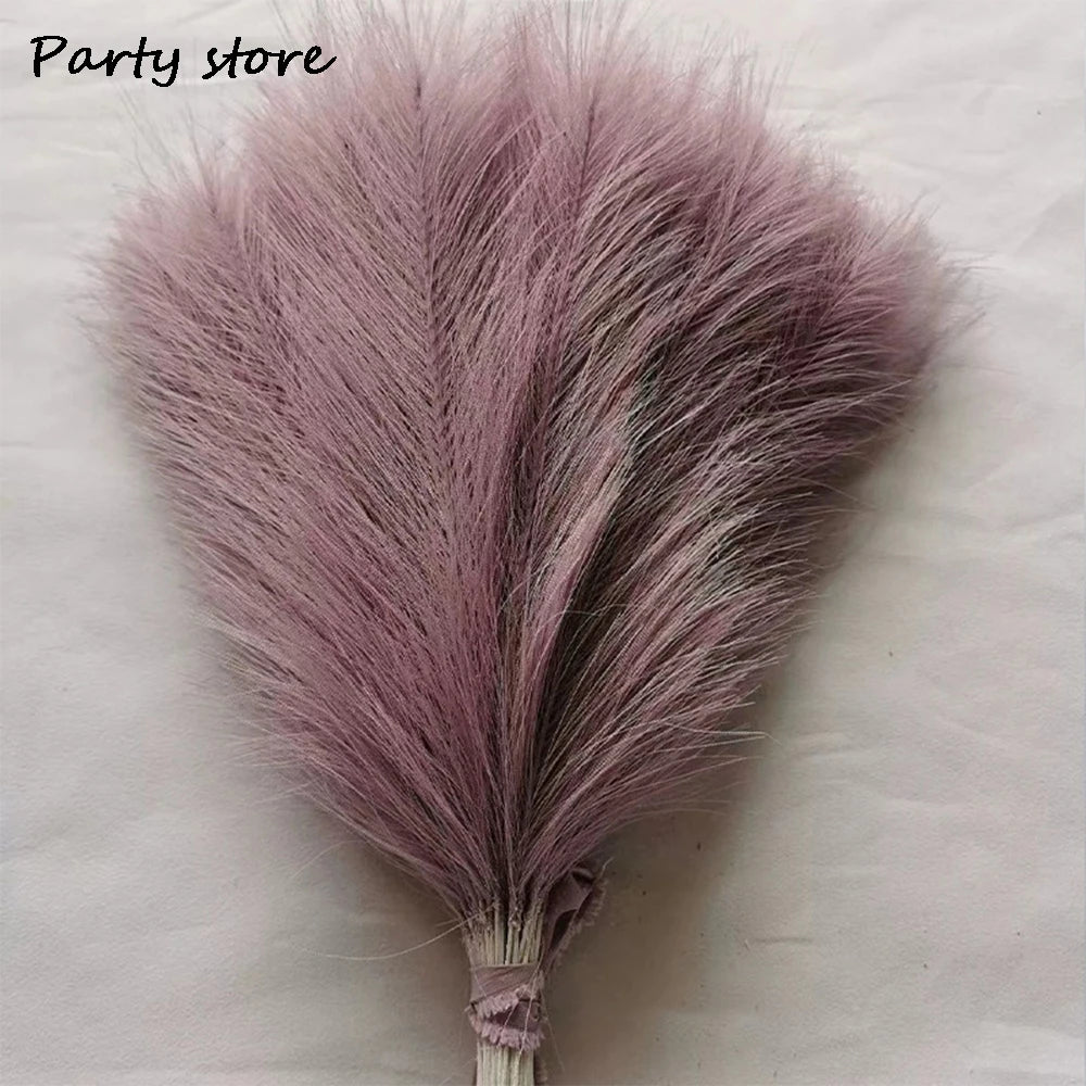 Faux Pampas Grass Stems – Boho Floral Home Décor (Set of 100)