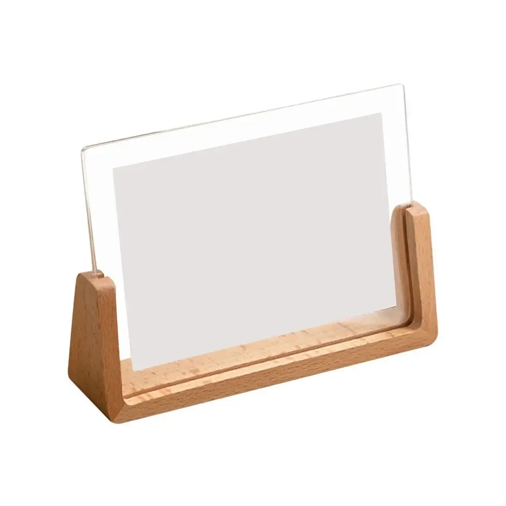 🖼️ Modern Wooden Acrylic Picture Frame – Walnut & Beech Desktop Photo Display