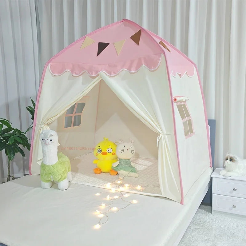 🏕️👑🌿 Boho Kids Play Tent – Princess Castle Indoor & Outdoor Hideaway
