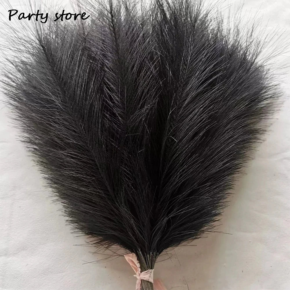 Faux Pampas Grass Stems – Boho Floral Home Décor (Set of 100)