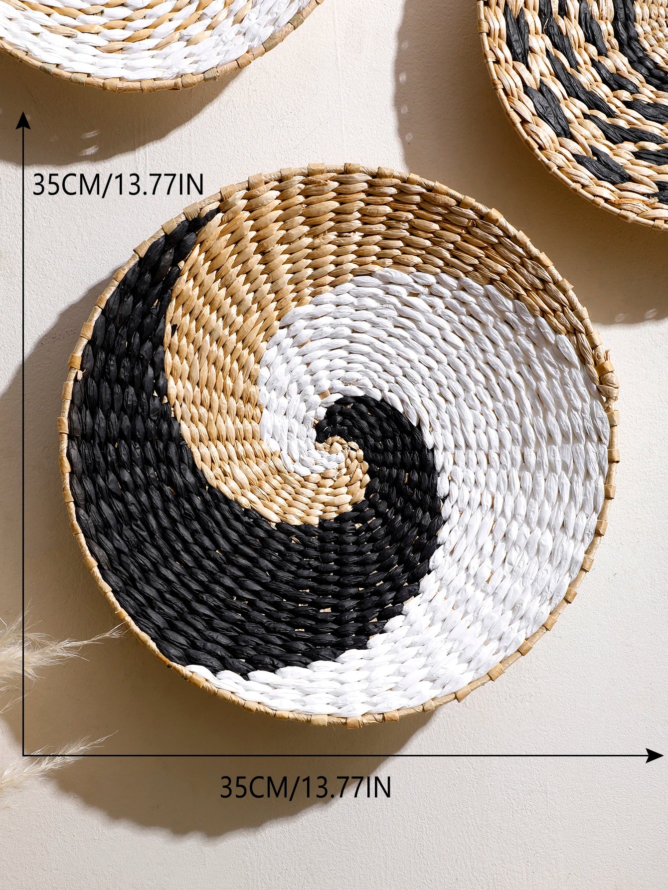 🌿🧺🤍 Boho Handwoven Seagrass Wall Basket – Natural Decorative Wall Art