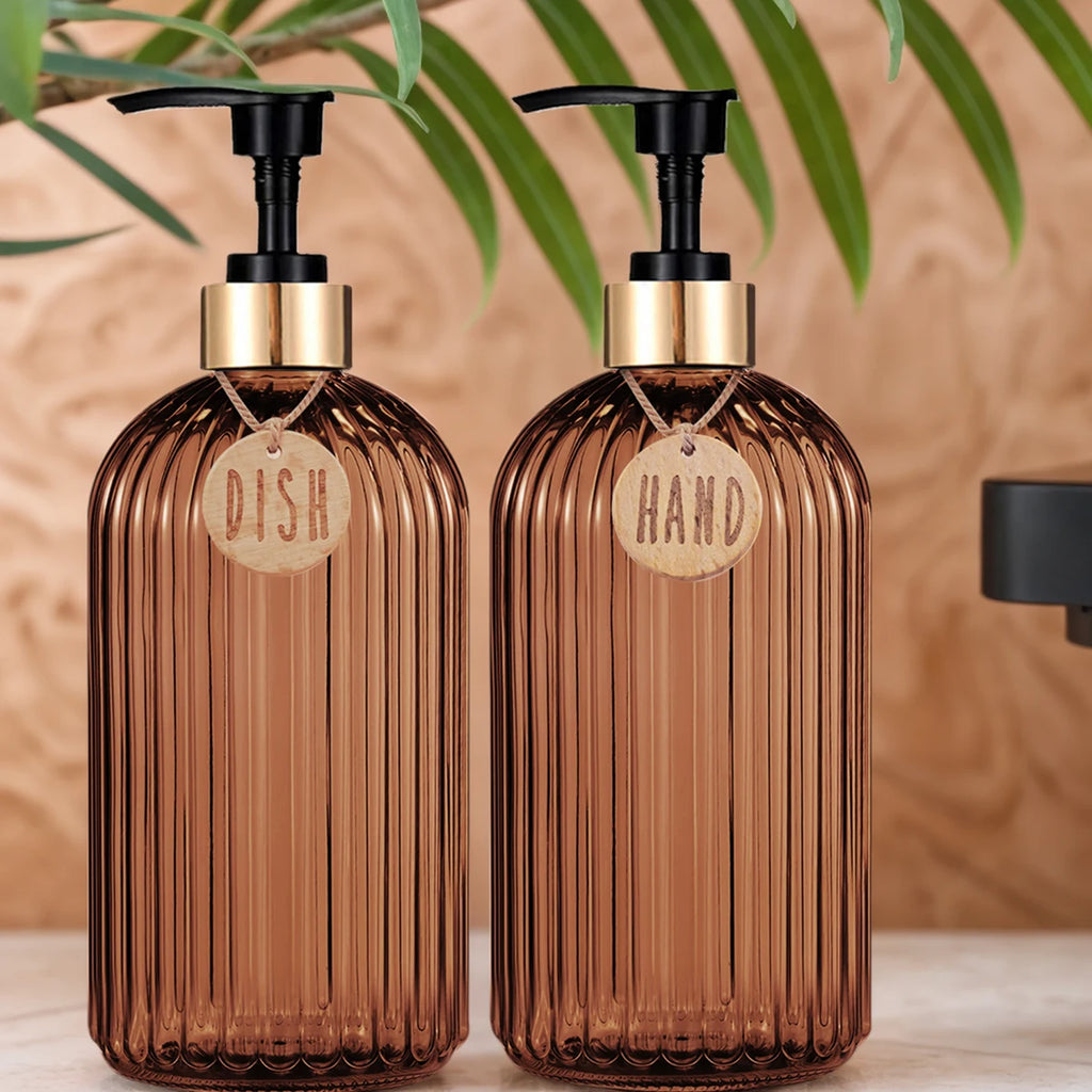 🧴🌿 Refillable Soap Dispenser Bottle – Modern Kitchen Countertop Décor