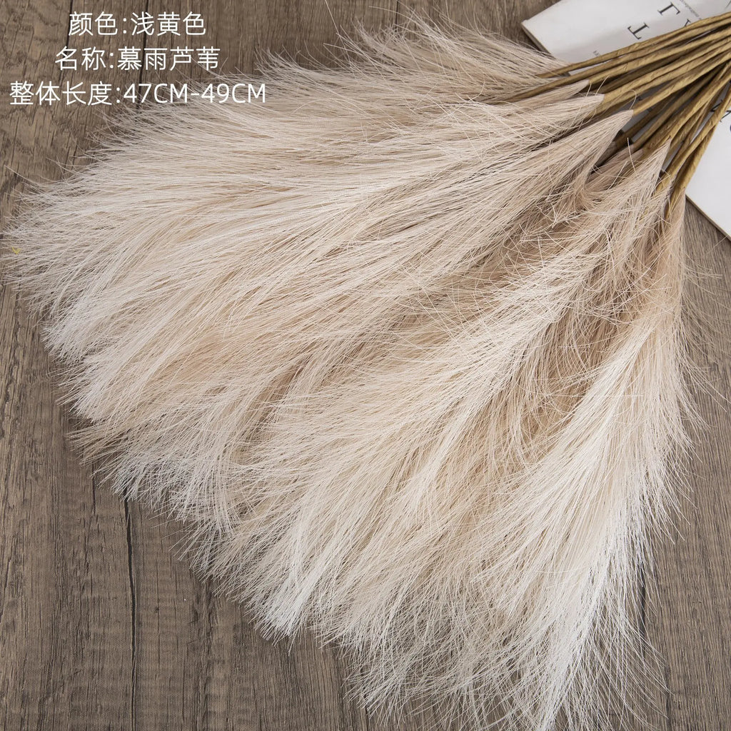 Faux Pampas Grass Bouquet – Boho Vase Filler & Farmhouse Home Décor