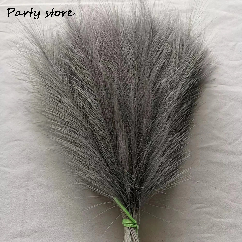 Faux Pampas Grass Stems – Boho Floral Home Décor (Set of 100)