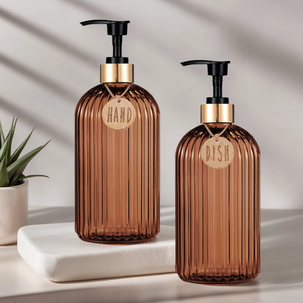 🧴🌿 Refillable Soap Dispenser Bottle – Modern Kitchen Countertop Décor