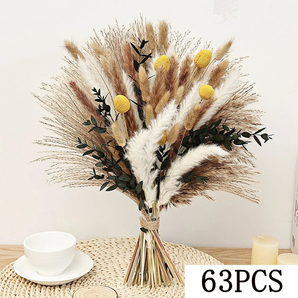 🌿🤍 Boho Dried Eucalyptus Bouquet – Natural Preserved Greenery Bundle (70 Stems)