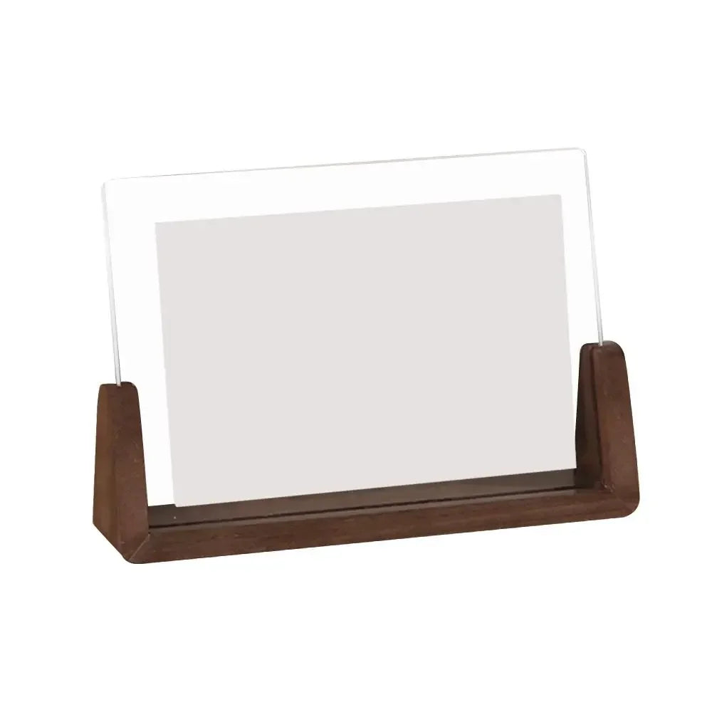 🖼️ Modern Wooden Acrylic Picture Frame – Walnut & Beech Desktop Photo Display