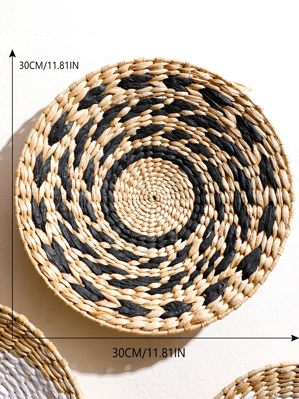 🌿🧺🤍 Boho Handwoven Seagrass Wall Basket – Natural Decorative Wall Art