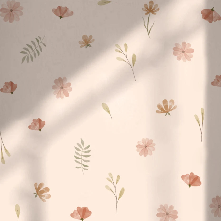 🌿🌸 Boho Botanical Wall Decals – Watercolor Floral & Leaf Wall Art Stickers