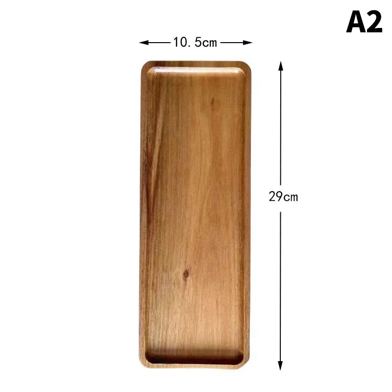 🌿 Artisan Wooden Serving Tray – Japanese-Inspired Snack & Dessert Board