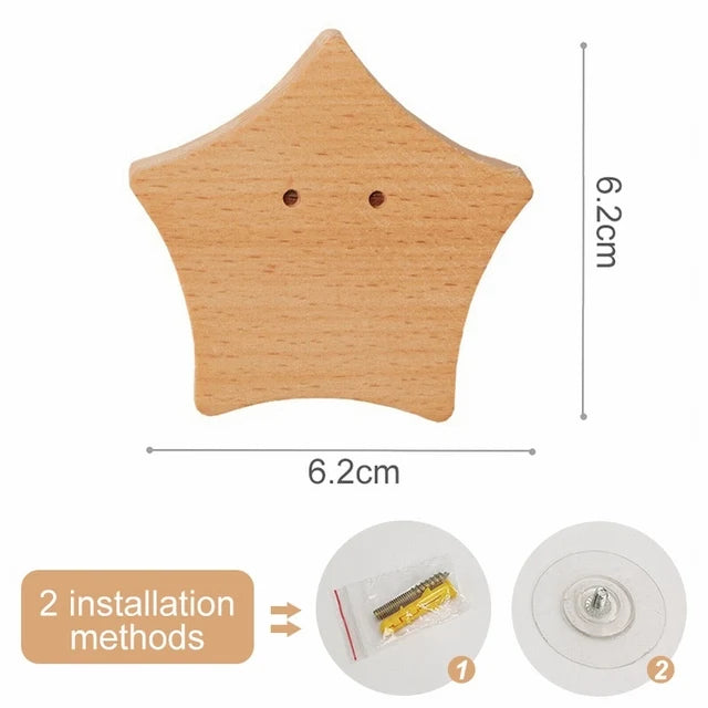 🌿 Woodland Animal Wall Hook – Decorative Wooden Coat & Key Holder