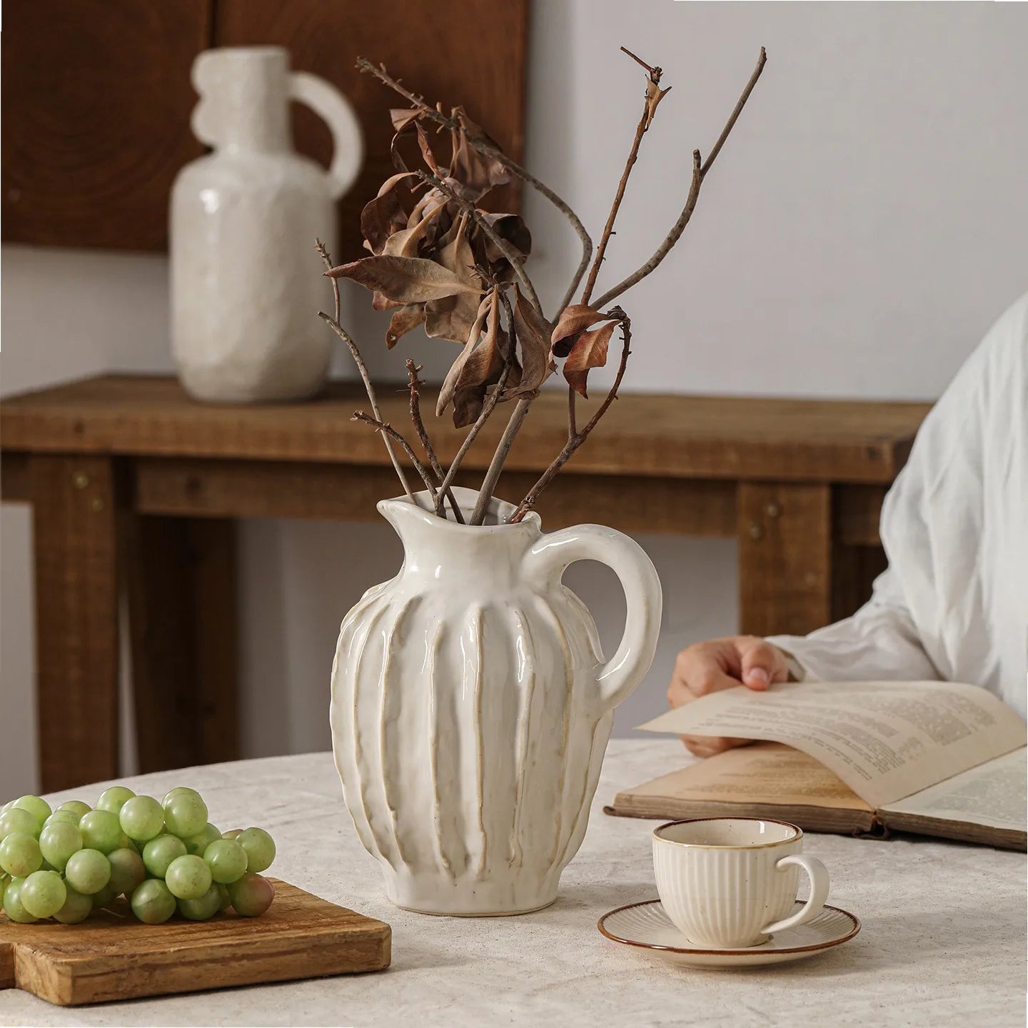 Decorative Wabi-Sabi Ceramic Vase – Handmade Rustic Pottery