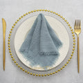 🌿🤍 Boho Cotton Gauze Napkins – Reusable Textured Table Linens (Set of 24)