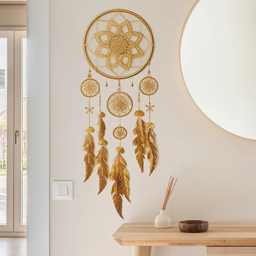 🪷🌿 Boho Lotus Mandala Wall Decals – Peel & Stick Meditation Wall Art