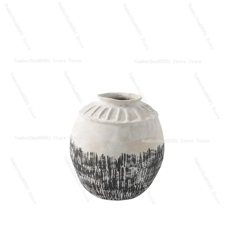 Handcrafted Terracotta Ceramic Vase – Boho Farmhouse Décor