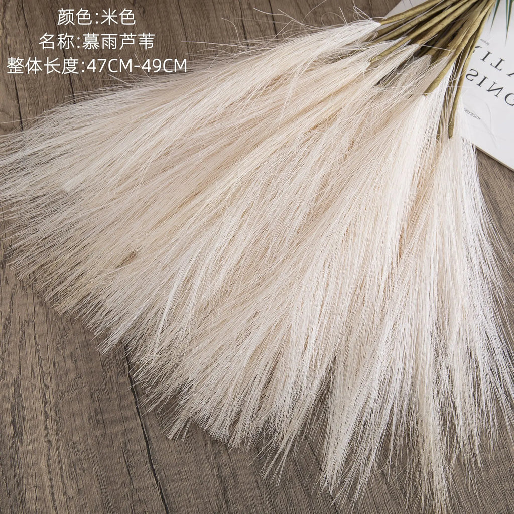 Faux Pampas Grass Bouquet – Boho Vase Filler & Farmhouse Home Décor