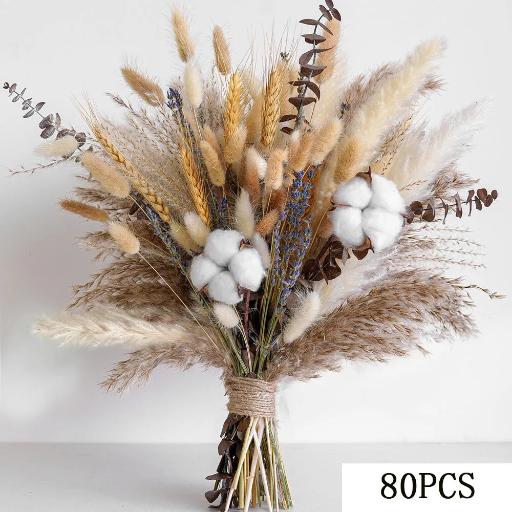 🌿🤍 Boho Dried Eucalyptus Bouquet – Natural Preserved Greenery Bundle (70 Stems)