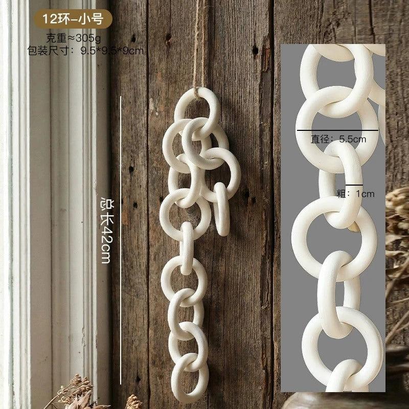 Decorative Ceramic Chain Link Accent – Modern Farmhouse & Boho Décor