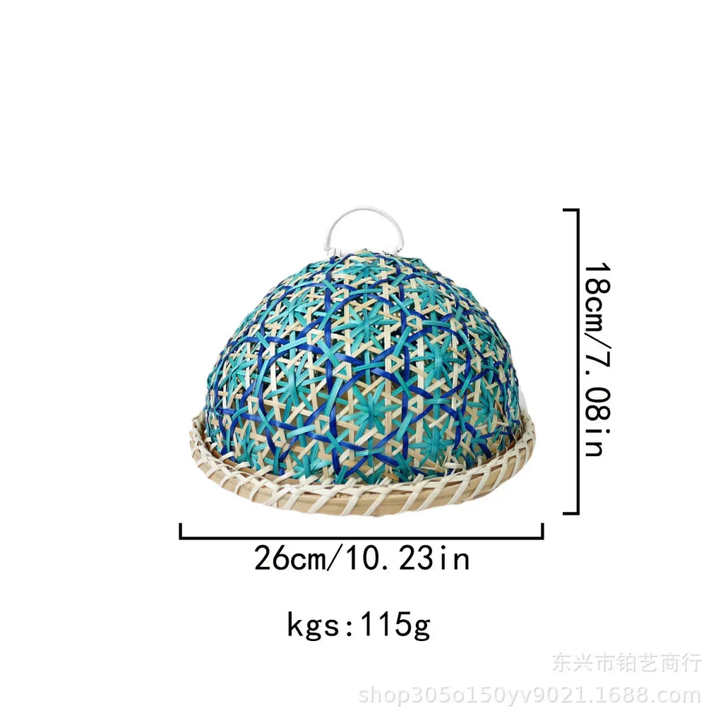 🌿🧺 Boho Rattan Fruit Basket with Lid – Handwoven Wicker Table Centerpiece