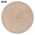 🌿🤍 Handwoven Jute Round Placemats – Boho Farmhouse Table Mats (Set)