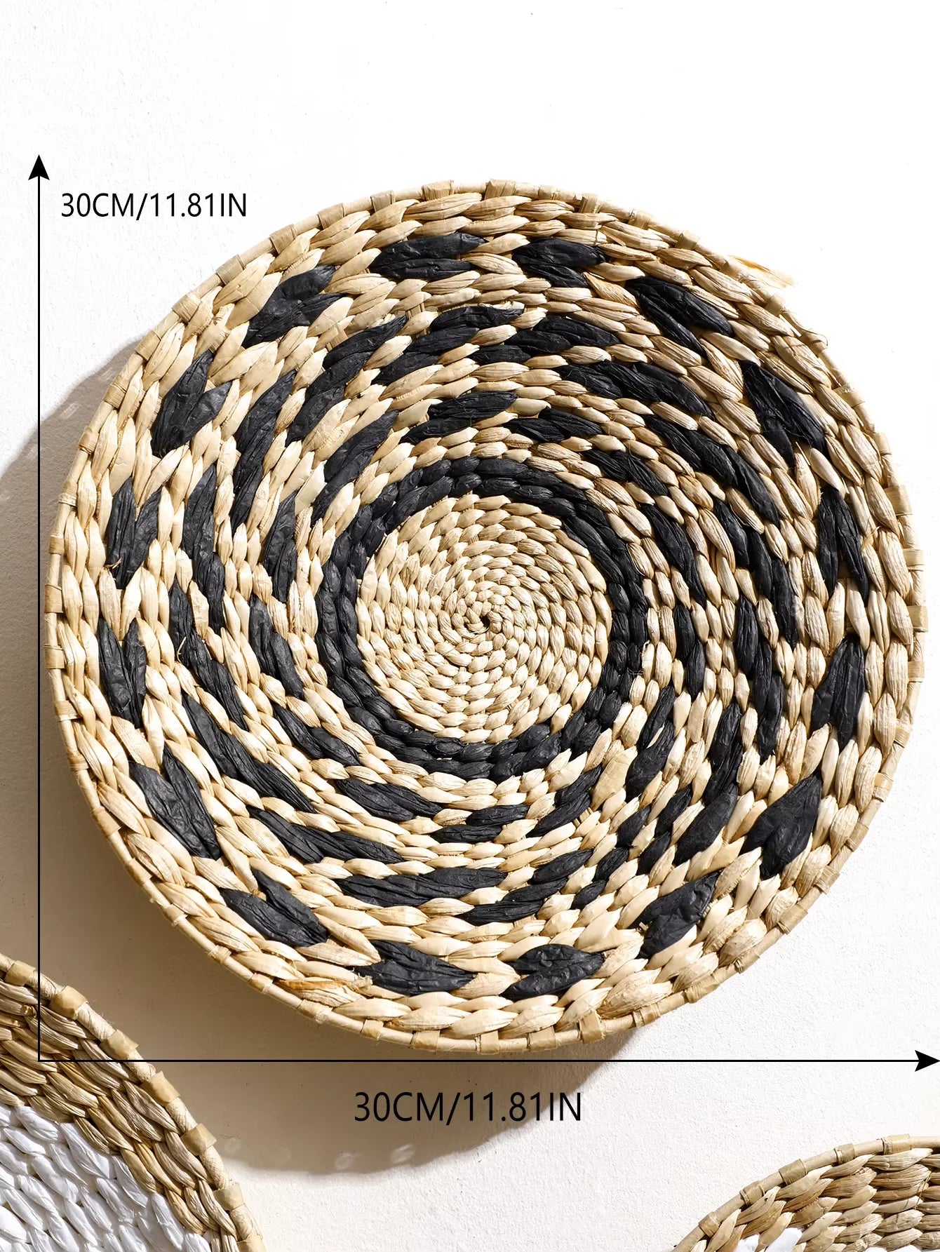 🌿🧺🤍 Boho Handwoven Seagrass Wall Basket – Natural Decorative Wall Art