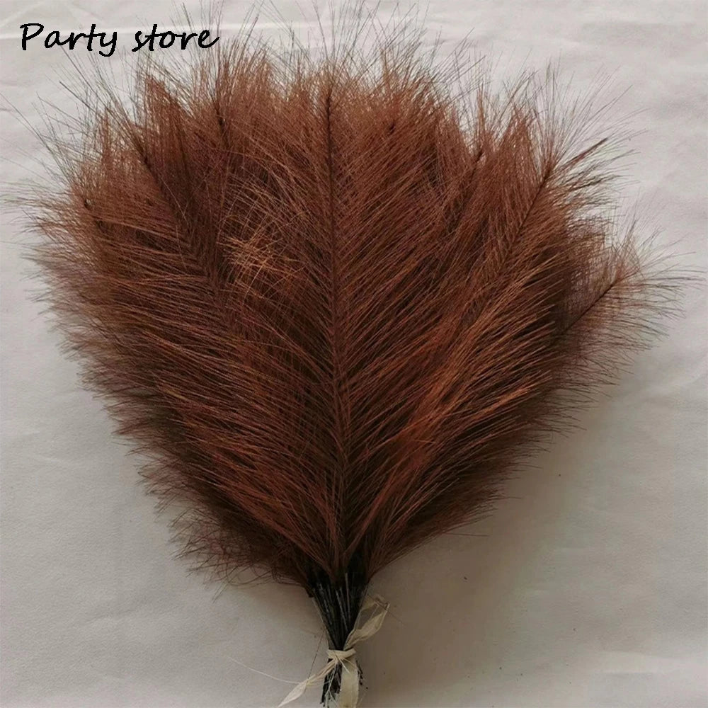 Faux Pampas Grass Stems – Boho Floral Home Décor (Set of 100)