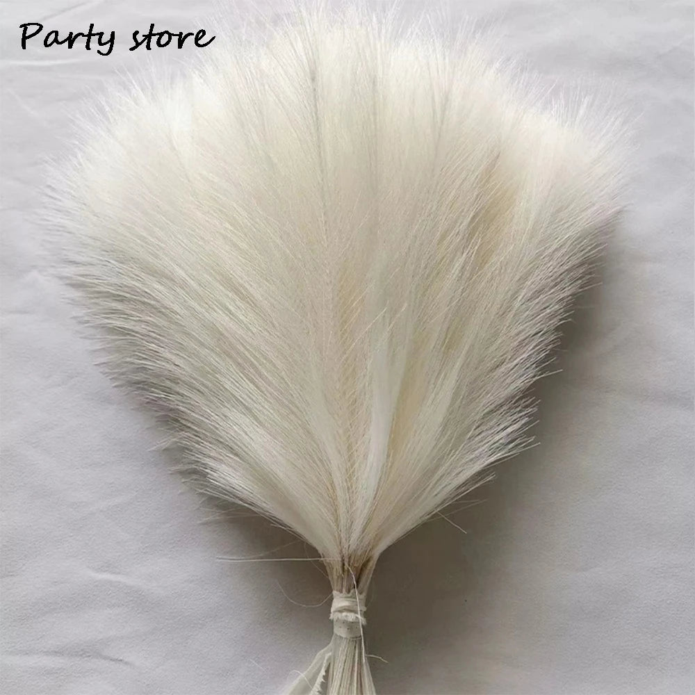 Faux Pampas Grass Stems – Boho Floral Home Décor (Set of 100)