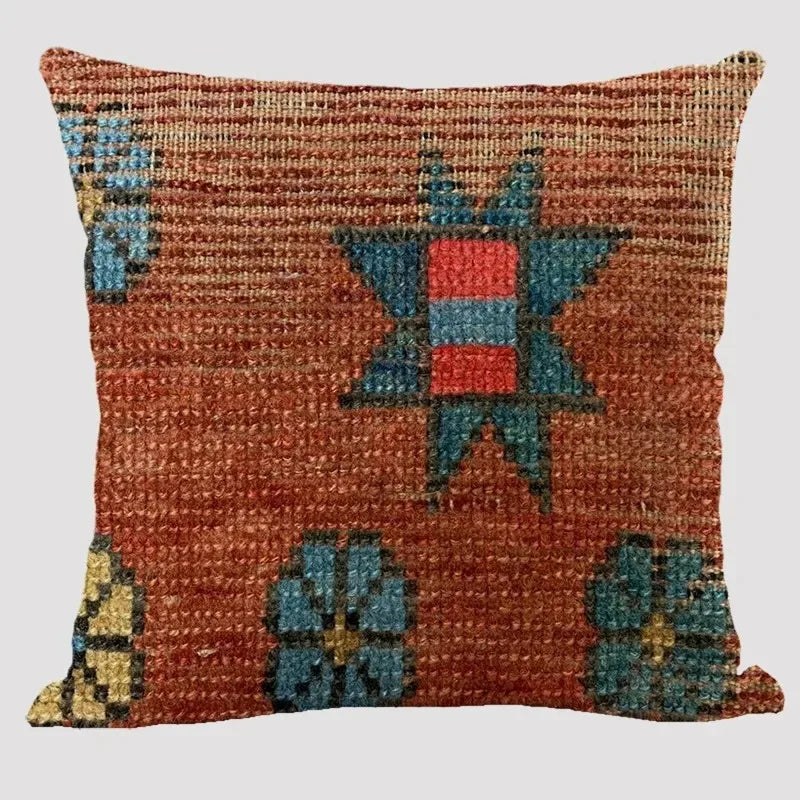 🌿🤍 Boho Kilim Pillow Cover – Vintage Geometric Throw Cushion
