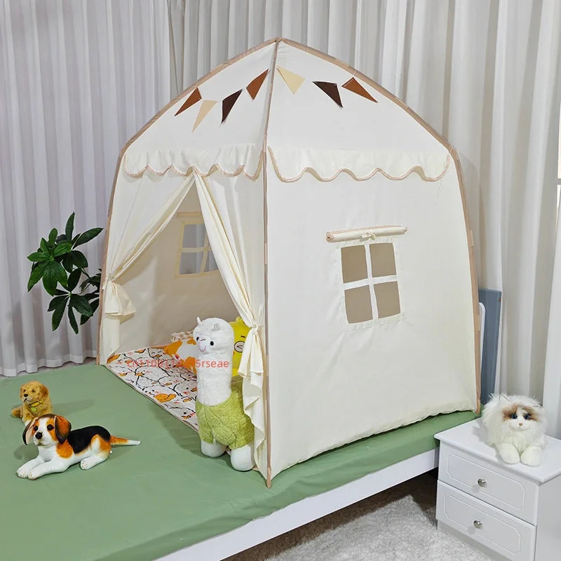 🏕️👑🌿 Boho Kids Play Tent – Princess Castle Indoor & Outdoor Hideaway