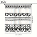 🌿 Boho Abstract Stripe Shower Curtain – Waterproof Modern Bathroom Décor Set