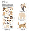 🌈⭐🐻 Boho Rainbow & Woodland Friends Wall Decals – Watercolor Nursery Wall Art
