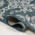 💙🌿 Mediterranean Tile Indoor/Outdoor Area Rug – Turquoise & Cream Patio Carpet