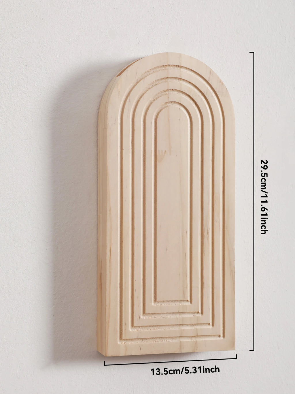 🌿🪵🤍 Boho Wooden Wall Vase – Arched Hanging Planter & Dried Floral Display
