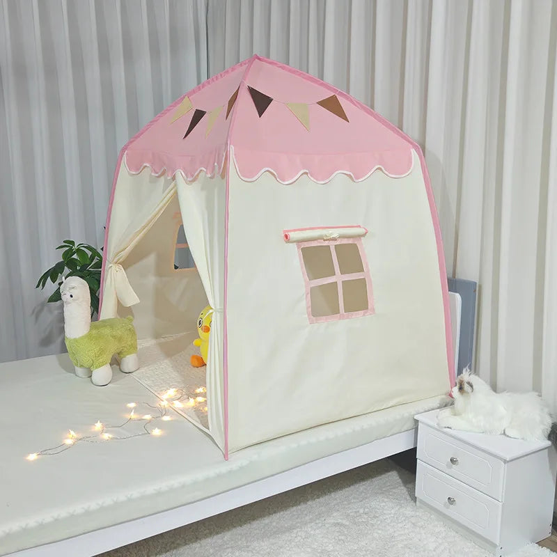 🏕️👑🌿 Boho Kids Play Tent – Princess Castle Indoor & Outdoor Hideaway