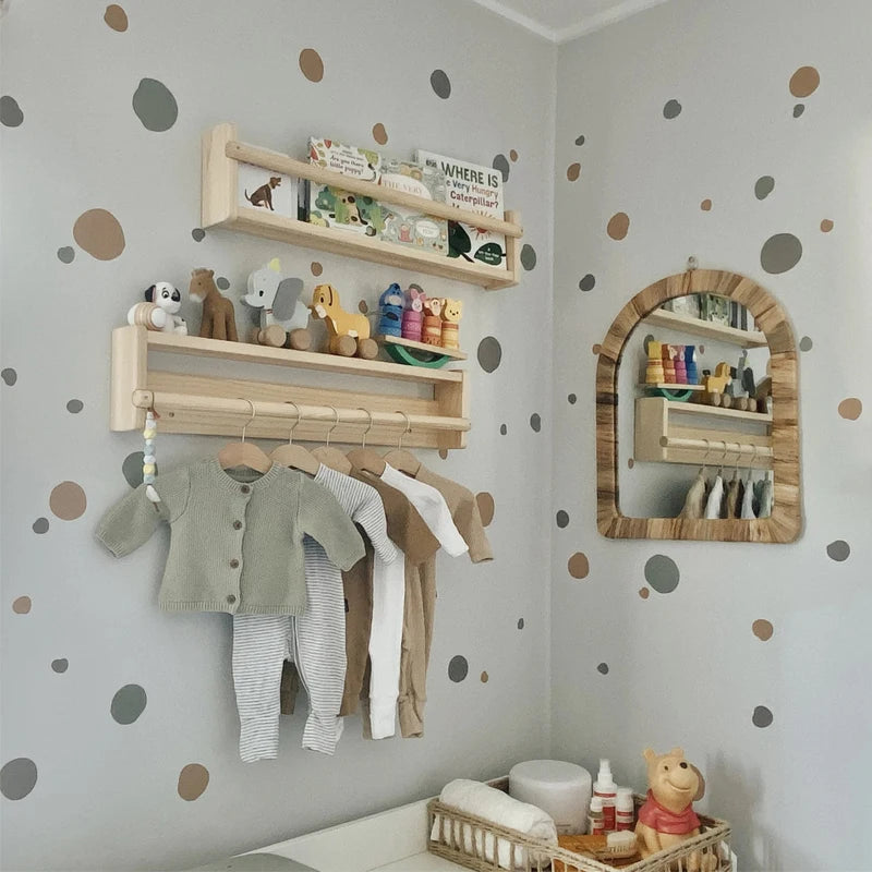 🤍 Boho Polka Dot Wall Decals – Peel & Stick Nursery Wall Art