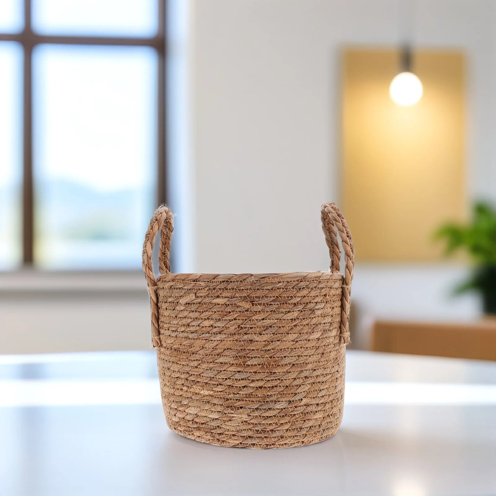 🌿🧺 Boho Seagrass Planter Basket – Handwoven Decorative Pot Cover with Liner
